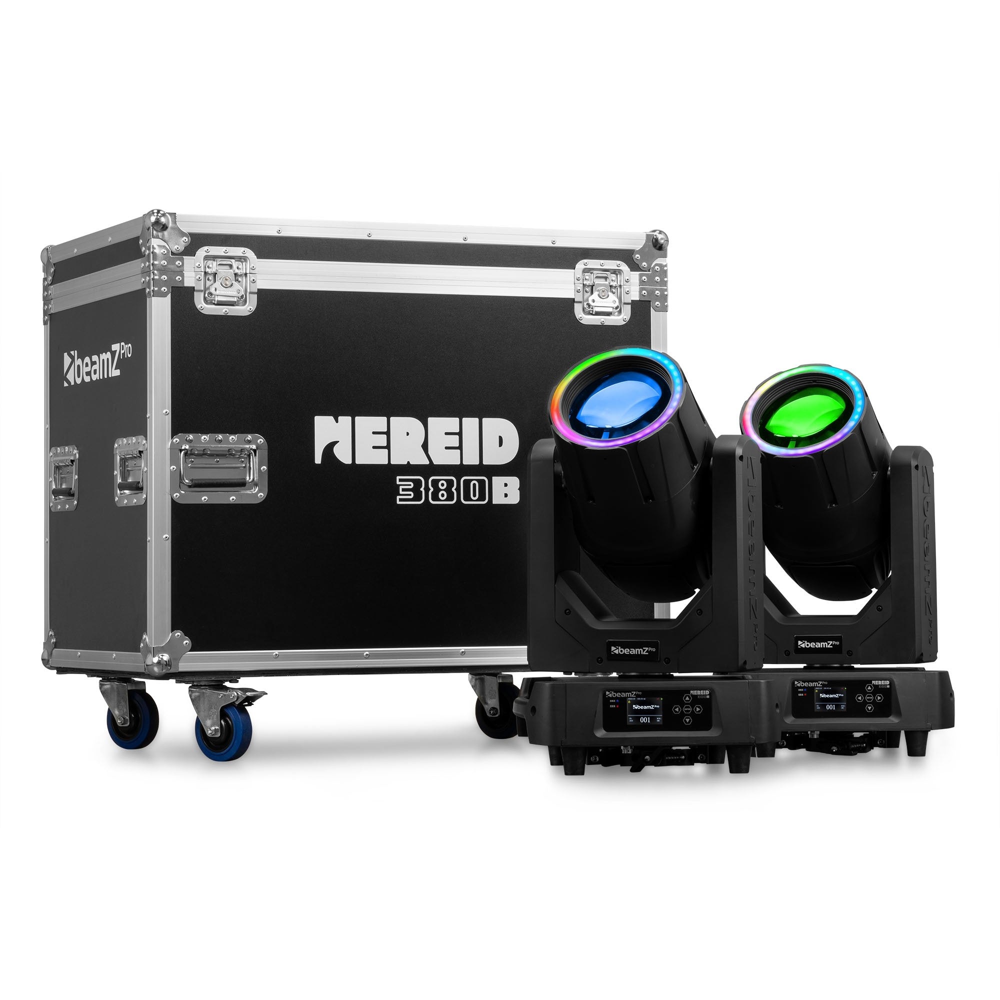 beamZ Pro Nereid380B - Haz de foco móvil para exteriores 2 piezas en Flightcase - Tempo Shop