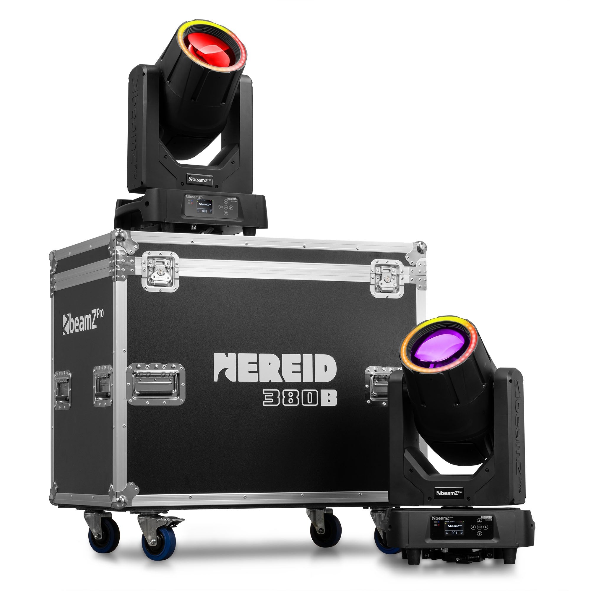 beamZ Pro Nereid380B - Haz de foco móvil para exteriores 2 piezas en Flightcase - Tempo Shop