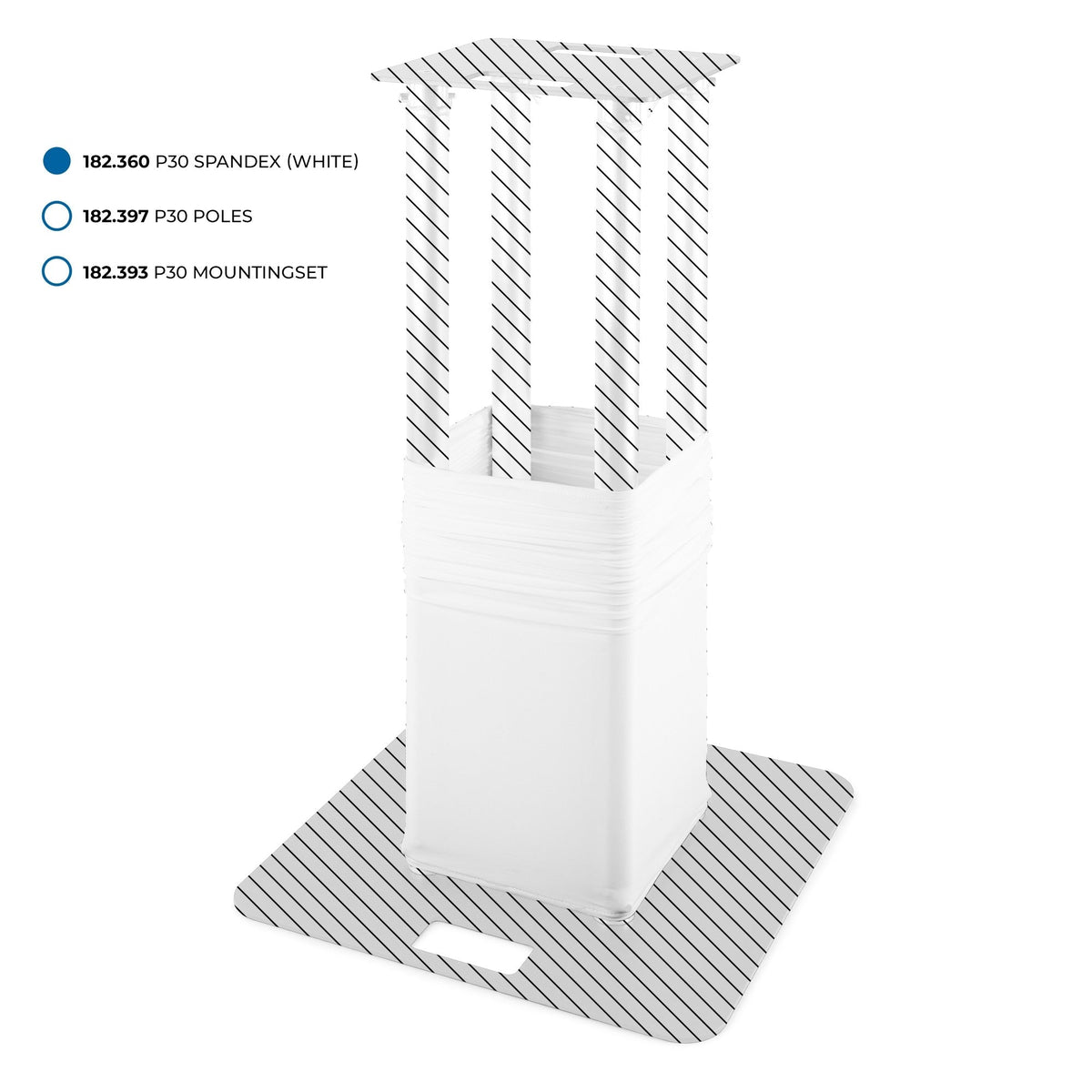 beamZ Pro P30 - Torre de 1 metro con licra blanca - Tempo Shop