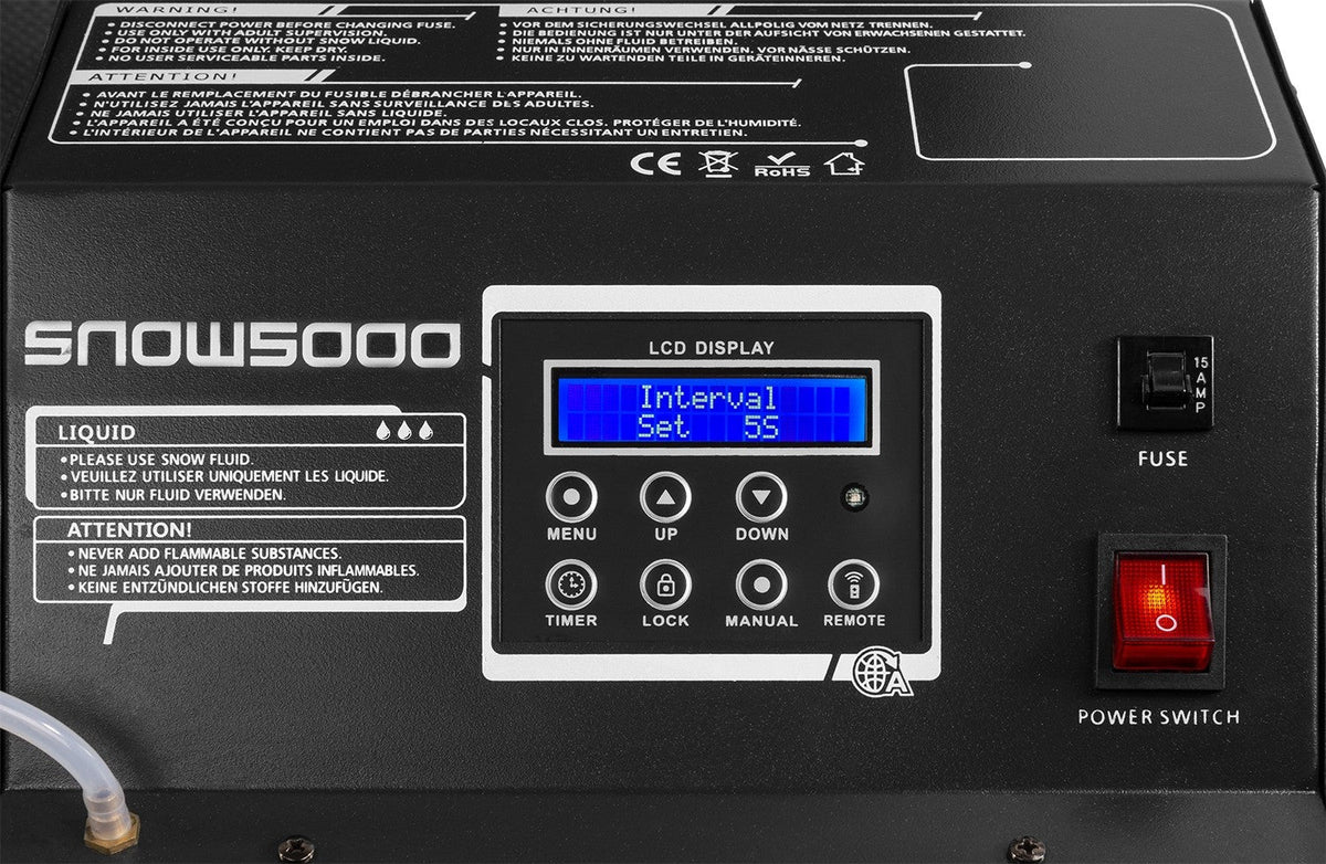 beamZ Pro SNOW5000 - Maquina de nieve de alto volumen - Tempo Shop