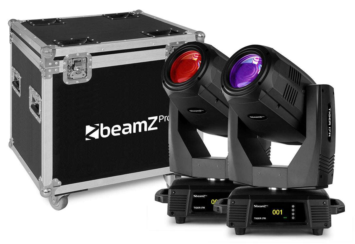 beamZ Pro Tiger 17R - 350W Beam/Spot Cabeza móvil 2pcs en Flightcase - Tempo Shop