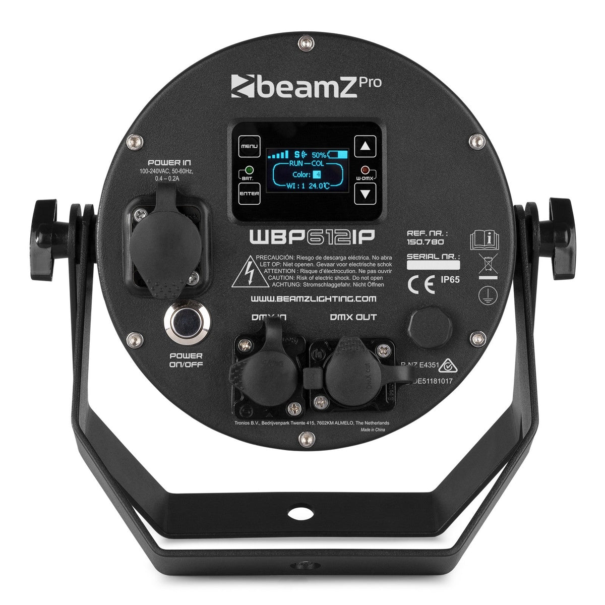 beamZ Pro WBP612IP - Foco PAR LED Aluminio IP65 6 - en - 1 - Tempo Shop