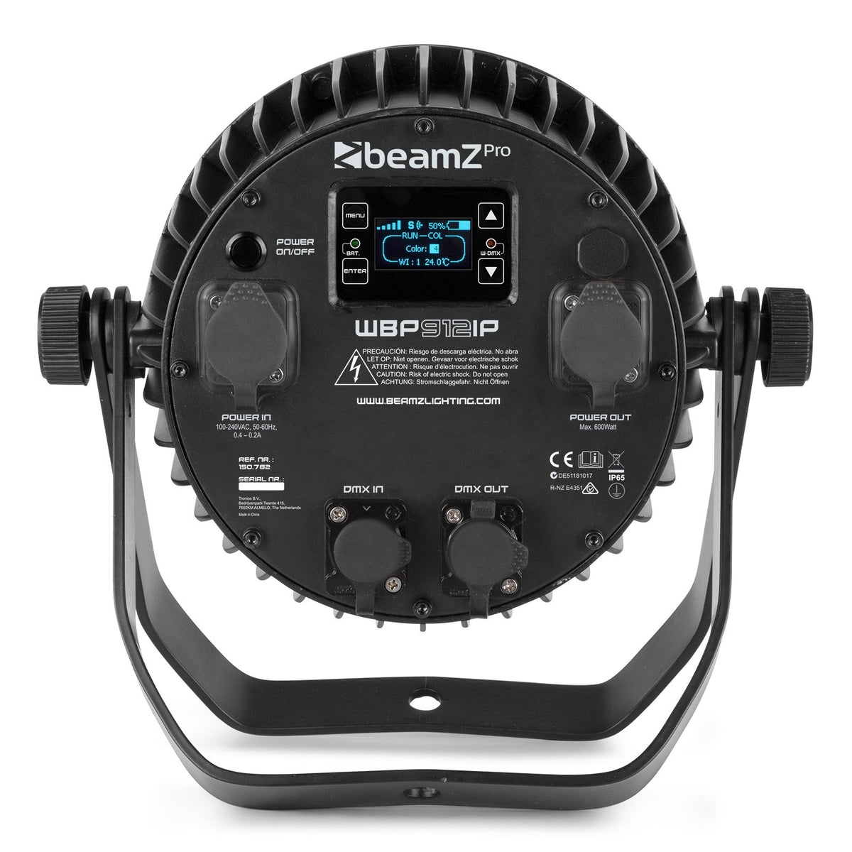 beamZ Pro WBP912IP - Foco PAR LED Aluminio IP65 con batería 6en1 - Tempo Shop