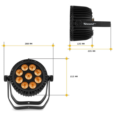 beamZ Pro WBP912IP - Foco PAR LED Aluminio IP65 con batería 6en1 - Tempo Shop