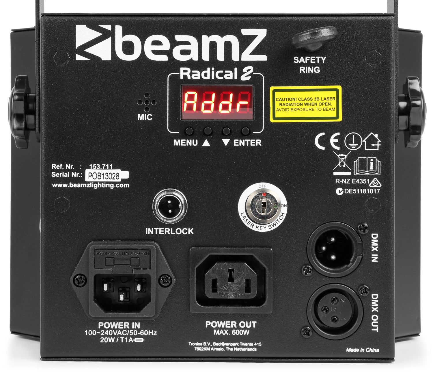 beamZ Radical II - Derby LED con laser RG y strobo - Tempo Shop
