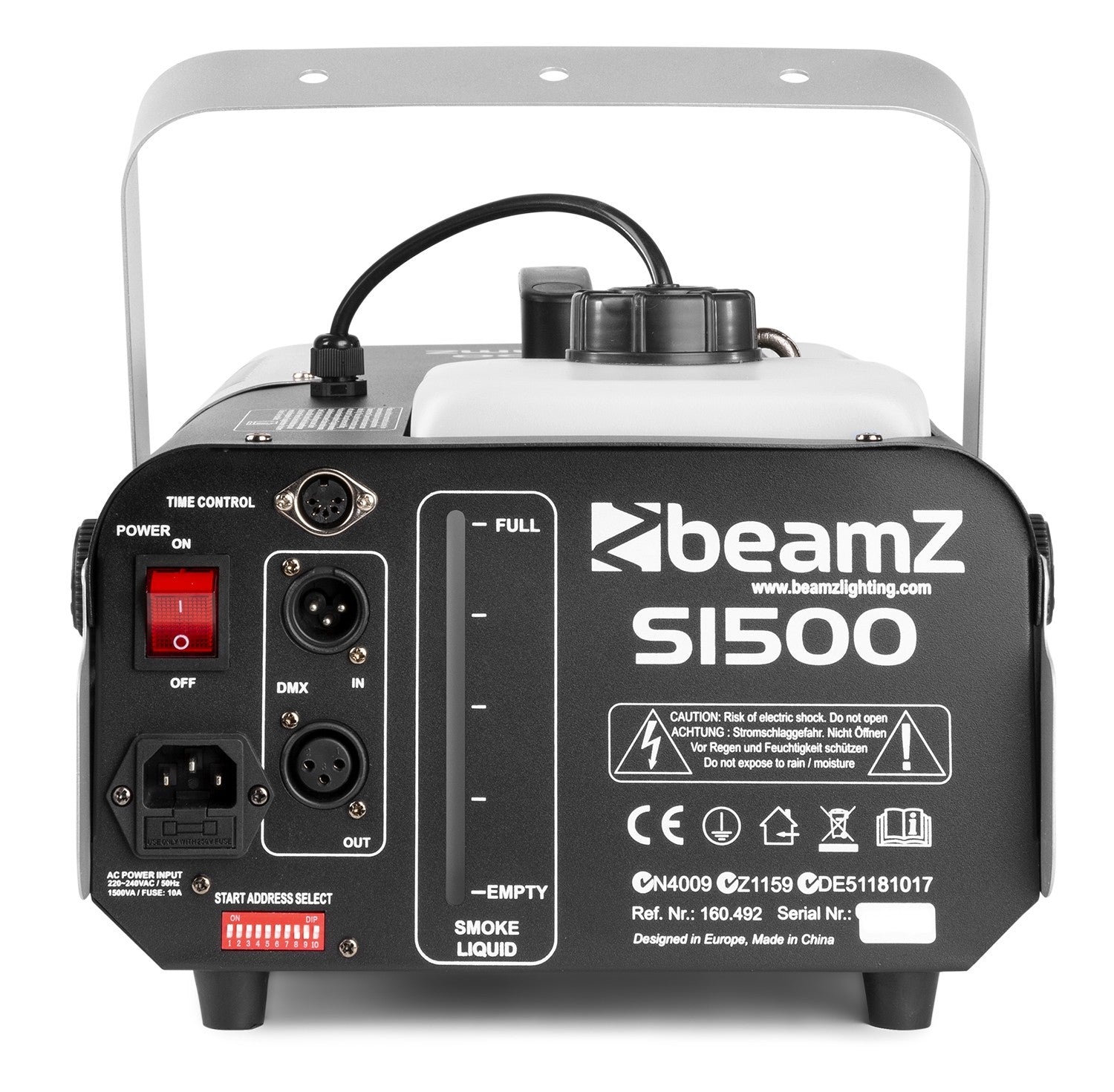beamZ S1500 - Máquina de humo DMX con control de temporizador - Tempo Shop