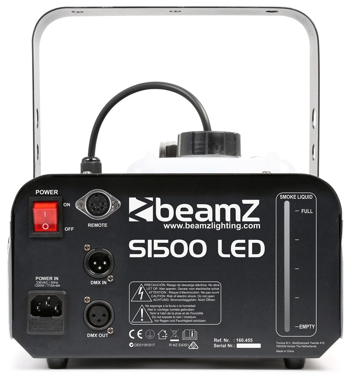 beamZ S1500LED - Maquina de Humo con Leds 9x 3W RGB DMX - Tempo Shop