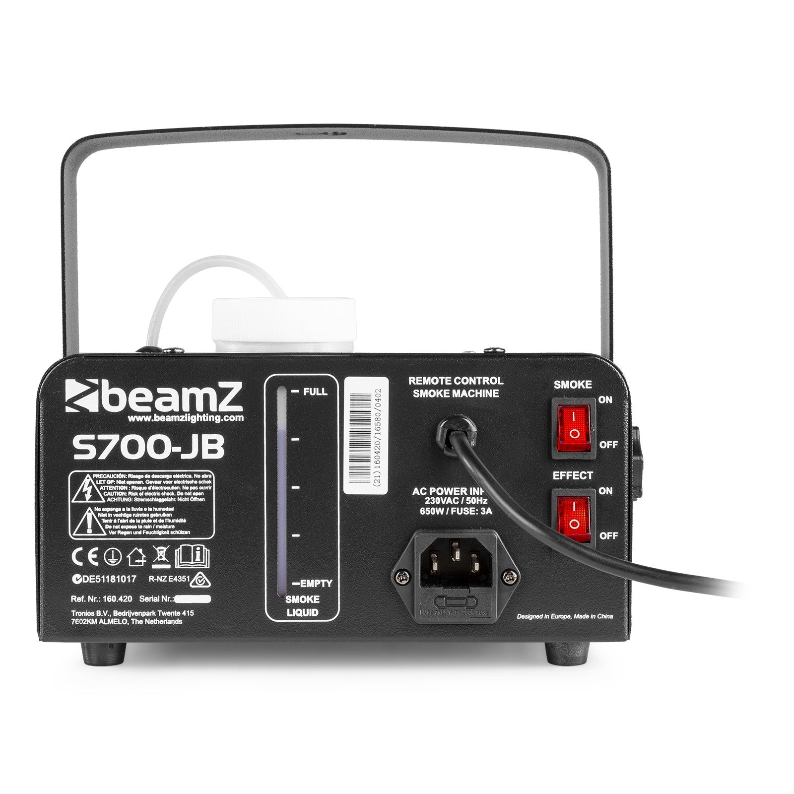 beamZ S700 - JB - Maquina de Humo + Bola Led Jelly - Tempo Shop