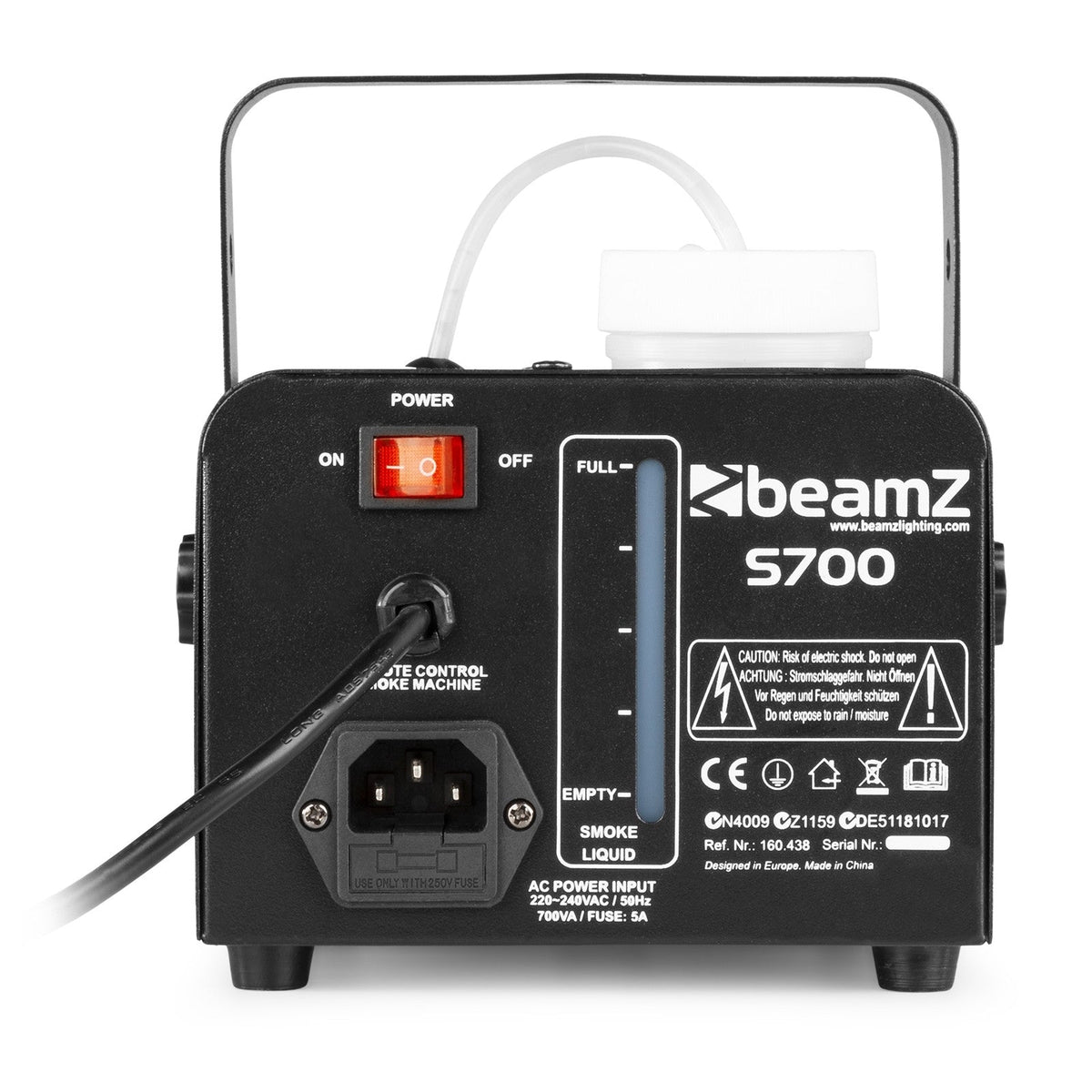 beamZ S700 - Máquina de humo incluido líquido - Tempo Shop