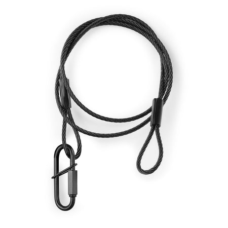 beamZ SAF75 - Cable de seguridad 75cm x 3mm 30kg Negra - Tempo Shop