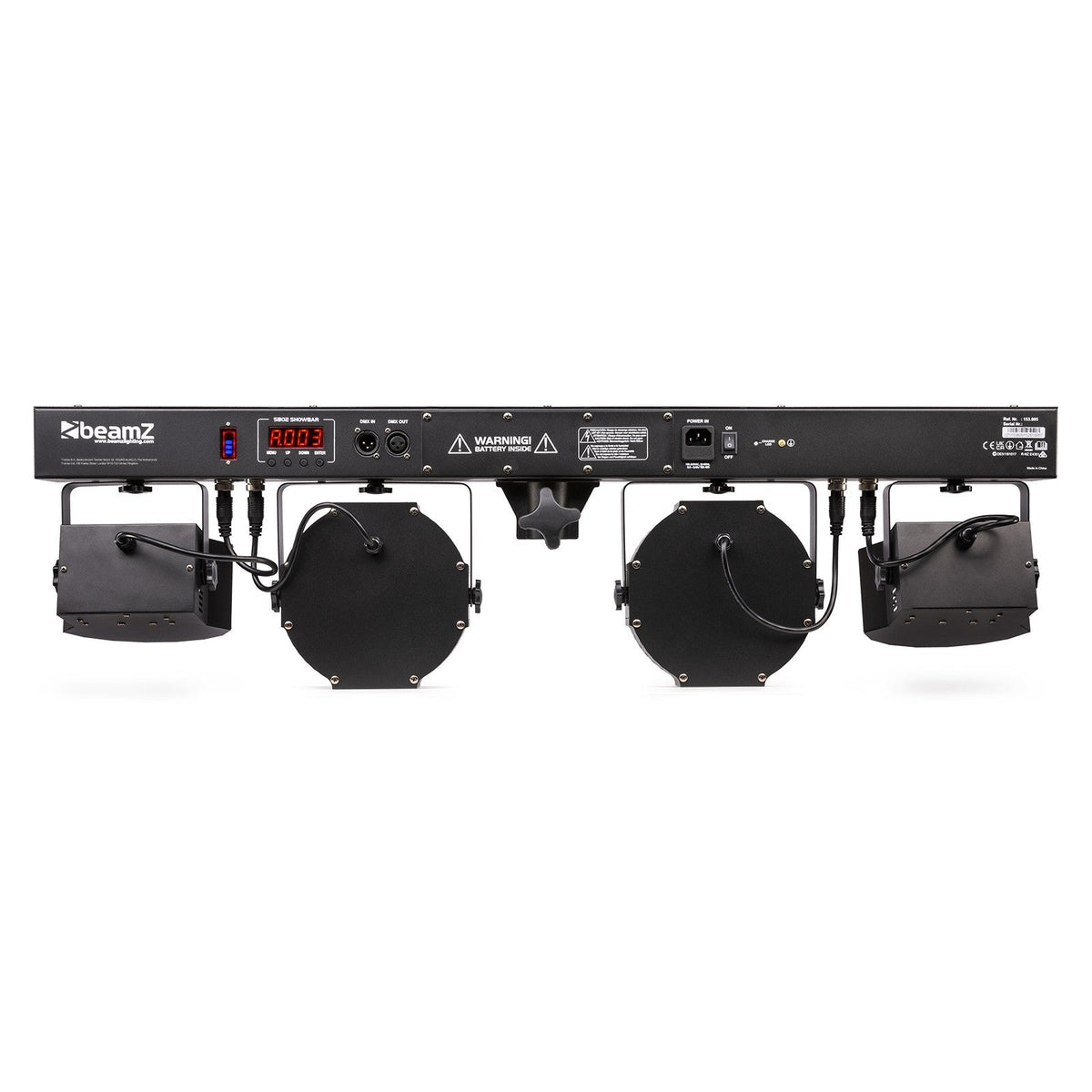 beamZ SB02 ShowBar - Barra con batería 2x Derby y 2x PAR - Tempo Shop