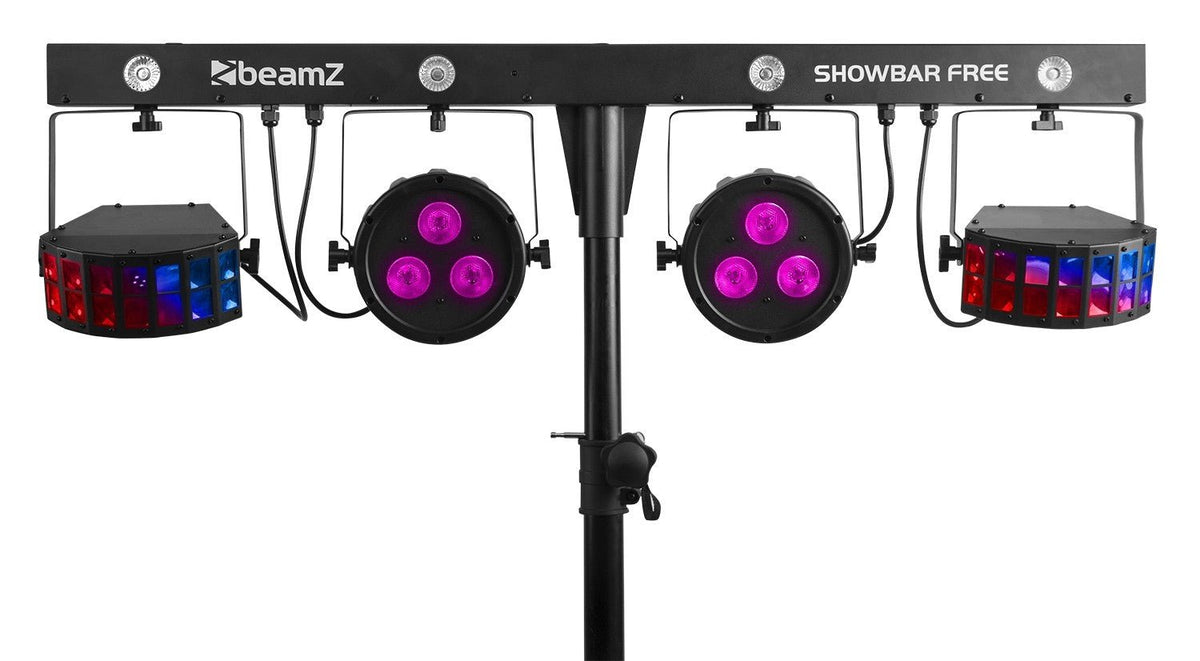 beamZ SHOWBAR FREE - Barra con 2x PAR, 2x Derby y Strobo - Tempo Shop