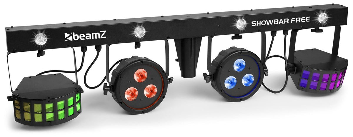 beamZ SHOWBAR FREE - Barra con 2x PAR, 2x Derby y Strobo - Tempo Shop