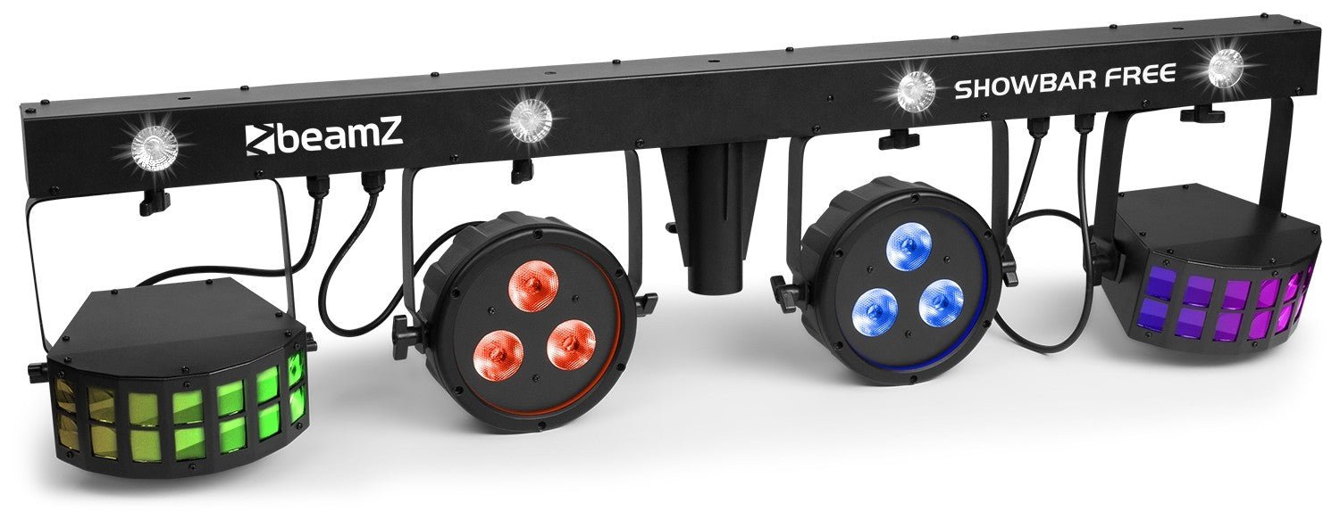 beamZ SHOWBAR FREE - Barra con 2x PAR, 2x Derby y Strobo - Tempo Shop