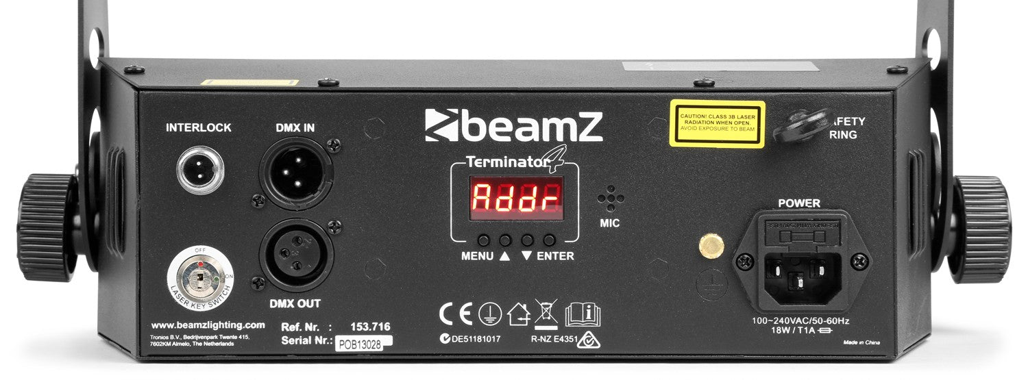 beamZ Terminator IV - LED Doble Moon con laser y strobo - Tempo Shop