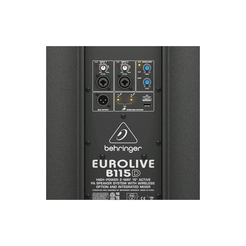 Behringer B115D Altavoz Activo PA - Sistema Wireless 1000W Pico