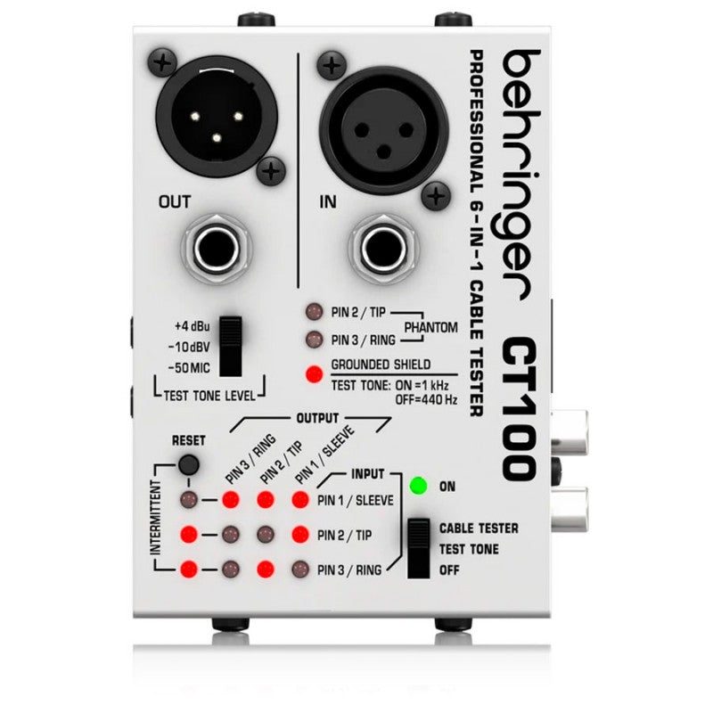Behringer CT100 - Comprobador de Cables 6 en 1 - Tempo Shop