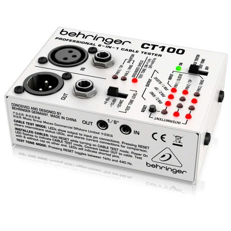 Behringer CT100 - Comprobador de Cables 6 en 1 - Tempo Shop
