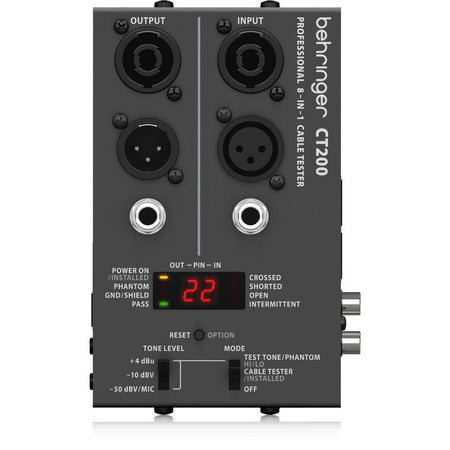 Behringer CT200 - Comprobador de Cables 8 en 1 - Tempo Shop