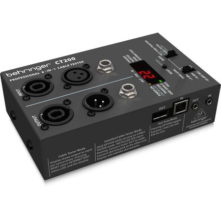 Behringer CT200 - Comprobador de Cables 8 en 1 - Tempo Shop