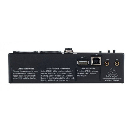 Behringer CT200 - Comprobador de Cables 8 en 1 - Tempo Shop