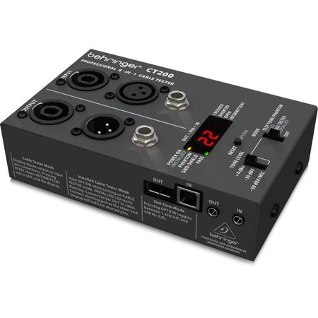 Behringer CT200 - Comprobador de Cables 8 en 1 - Tempo Shop