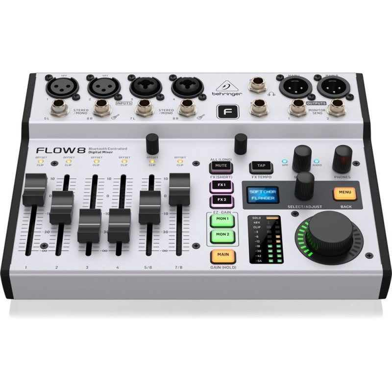 Behringer Flow 8 - Mezclador Digital de 8 Canales con Bluetooth y USB - Tempo Shop