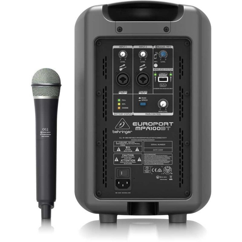 Behringer MPA100BT - Sistema PA Portátil Bluetooth - Tempo Shop