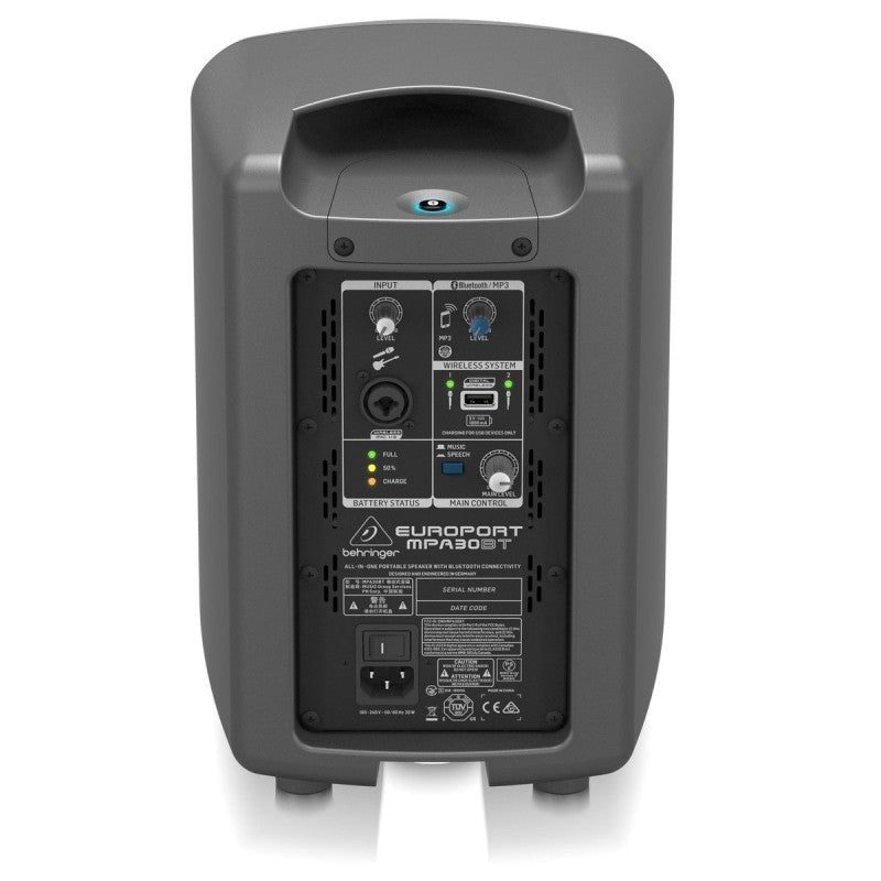 Behringer MPA30BT - Altavoz PA Portátil Bluetooth con Batería - Tempo Shop