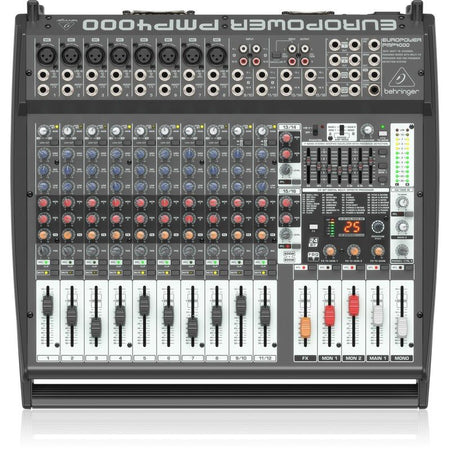 Behringer PMP4000 - Mezclador Amplificado de 1600 W y 16 Canales - Tempo Shop