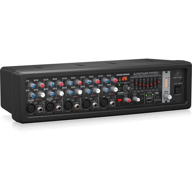 Behringer PMP550M - Mezclador autoamplificado 500W de 5 canales - Tempo Shop