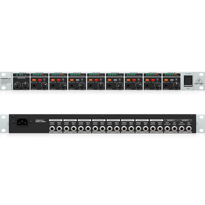 Behringer POWERPLAY HA8000 V2 - Amplificador Auriculares 8 Canales - Tempo Shop