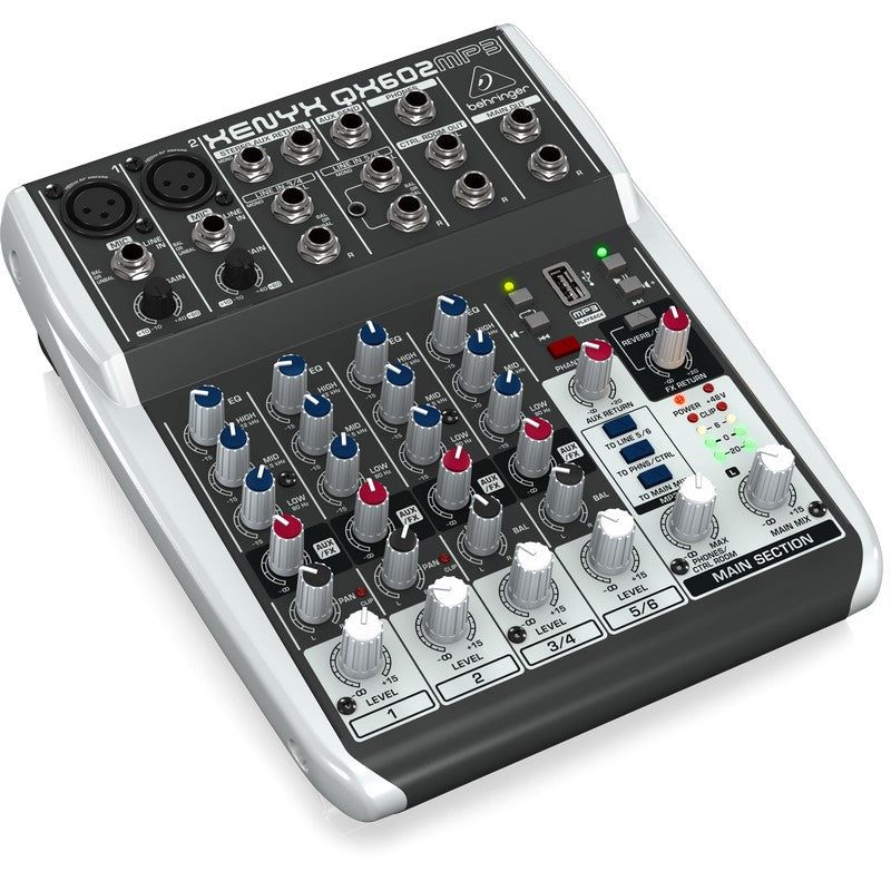 Behringer QX602MP3 - Mezclador Analógico 6 Canales con Efectos - Tempo Shop