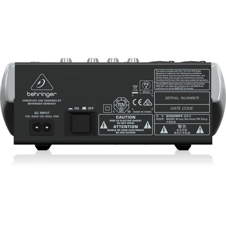 Behringer QX602MP3 - Mezclador Analógico 6 Canales con Efectos - Tempo Shop