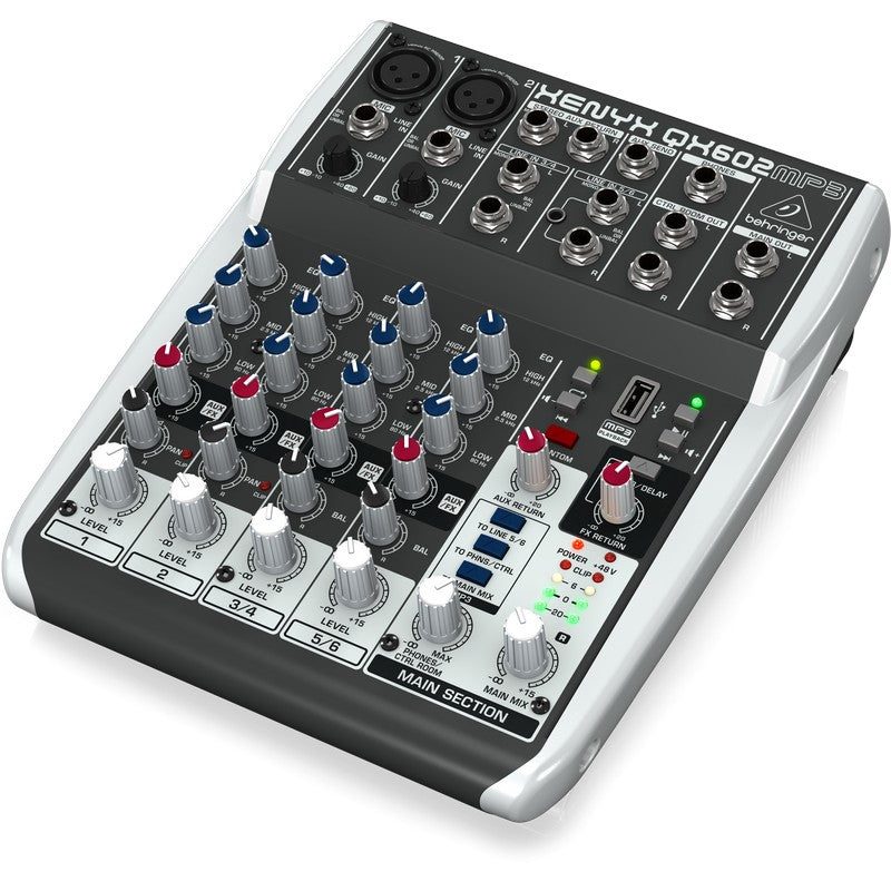 Behringer QX602MP3 - Mezclador Analógico 6 Canales con Efectos - Tempo Shop
