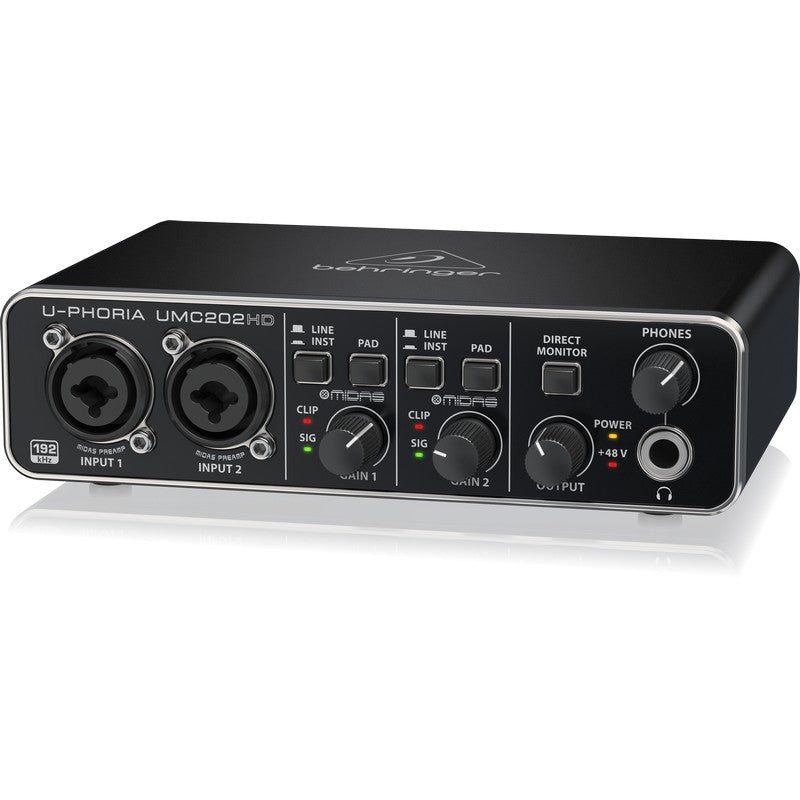 Behringer UMC202HD - Interfaz de Audio USB 2x2 de 192 kHz - Tempo Shop