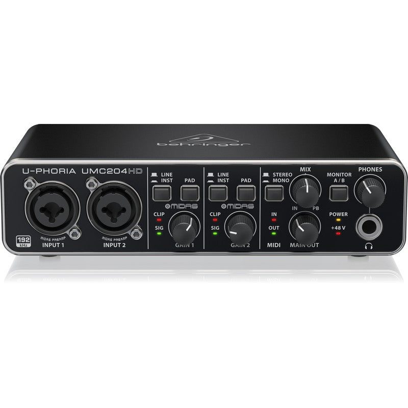 Behringer UMC204HD - Interfaz de Audio y MIDI USB - Tempo Shop