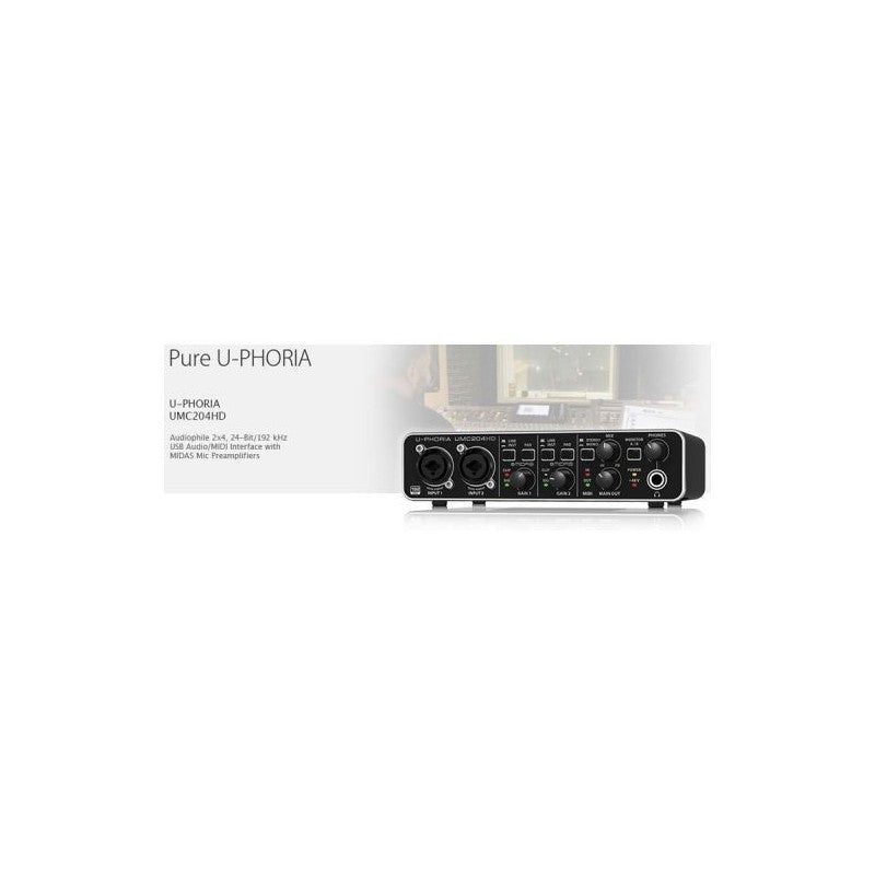 Behringer UMC204HD - Interfaz de Audio y MIDI USB - Tempo Shop