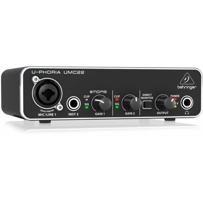 Behringer UMC22 U-PHORIA - Interfaz de Audio USB 2x2 - Tempo Shop