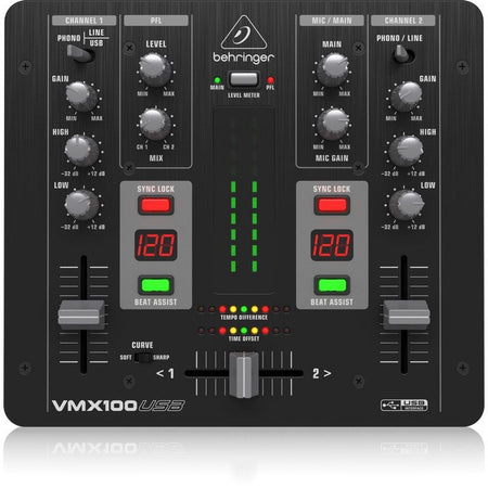 Behringer VMX100 USB - Mezclador para DJ de 2 canales - Tempo Shop
