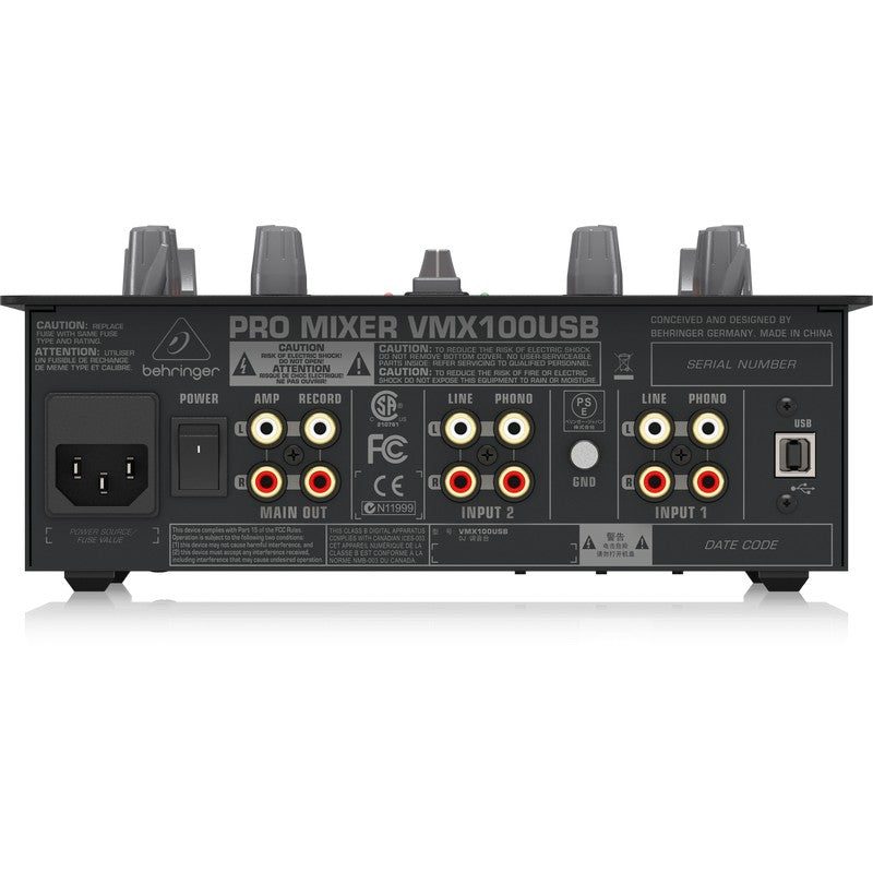 Behringer VMX100 USB - Mezclador para DJ de 2 canales - Tempo Shop