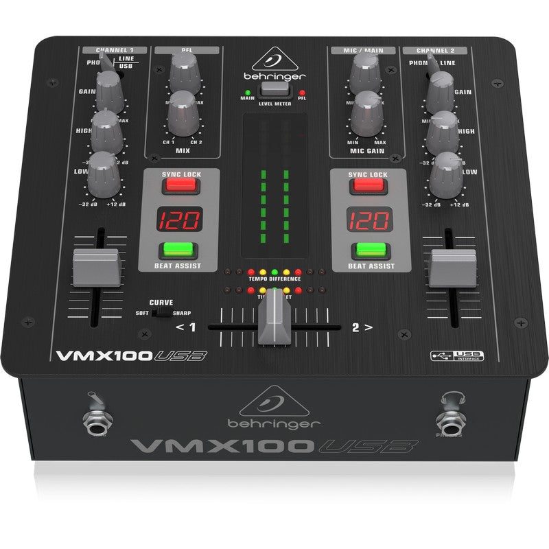 Behringer VMX100 USB - Mezclador para DJ de 2 canales - Tempo Shop