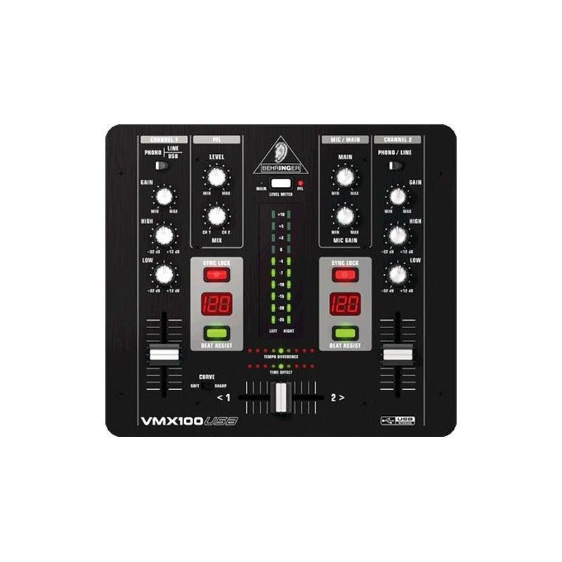 Behringer VMX100 USB - Mezclador para DJ de 2 canales - Tempo Shop