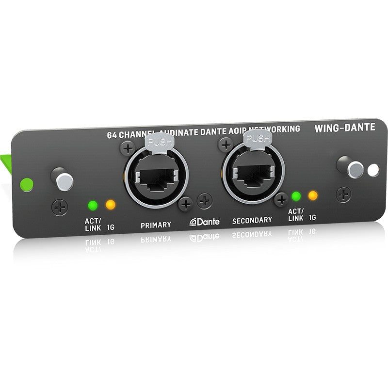 Behringer WING-DANTE - Tarjeta de Expansión de Red AoIP de 64x64 Canales - Tempo Shop