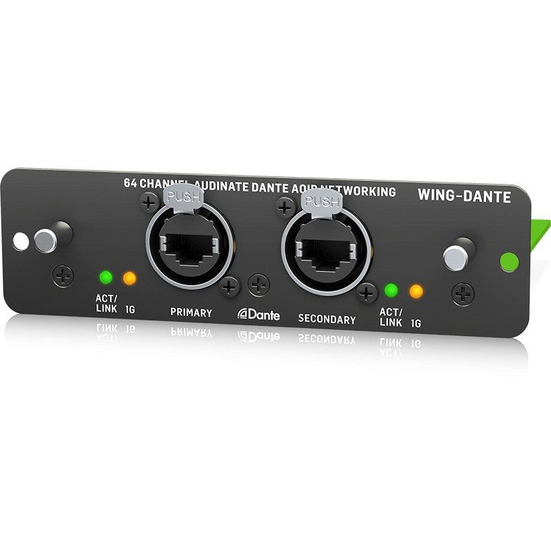Behringer WING-DANTE - Tarjeta de Expansión de Red AoIP de 64x64 Canales - Tempo Shop