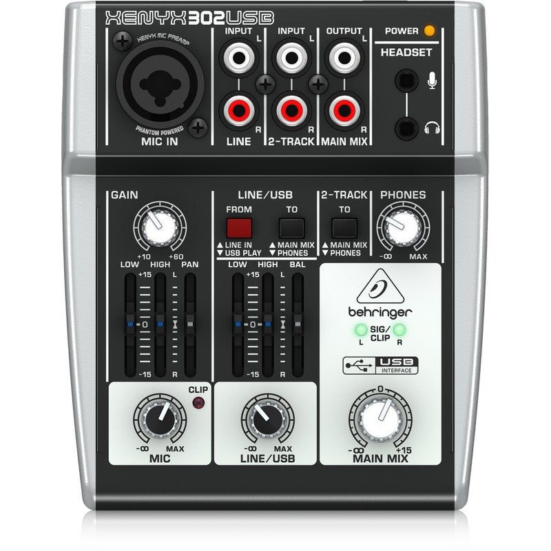 Behringer XENYX 302-USB - Mezclador Analógico de 5 Canales - Tempo Shop