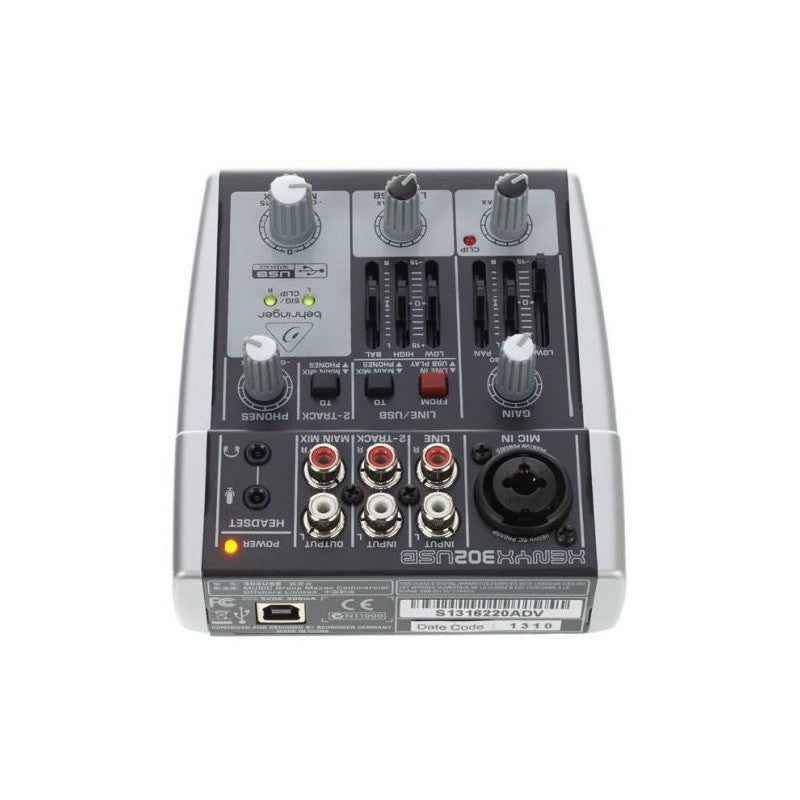 Behringer XENYX 302-USB - Mezclador Analógico de 5 Canales - Tempo Shop