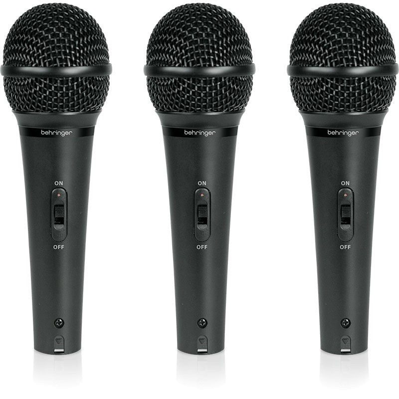 Behringer XM1800S - Set de 3 Micrófonos Dinámicos de Mano - Tempo Shop