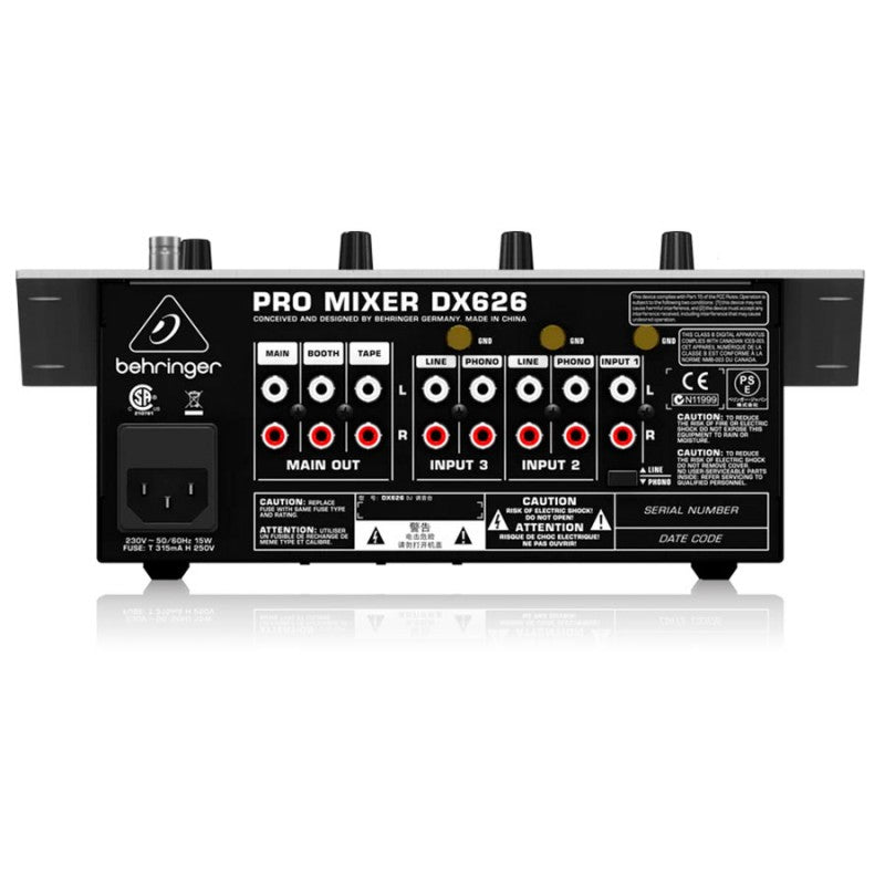 Behringer DX626 - Mezclador para DJ de 3 canales