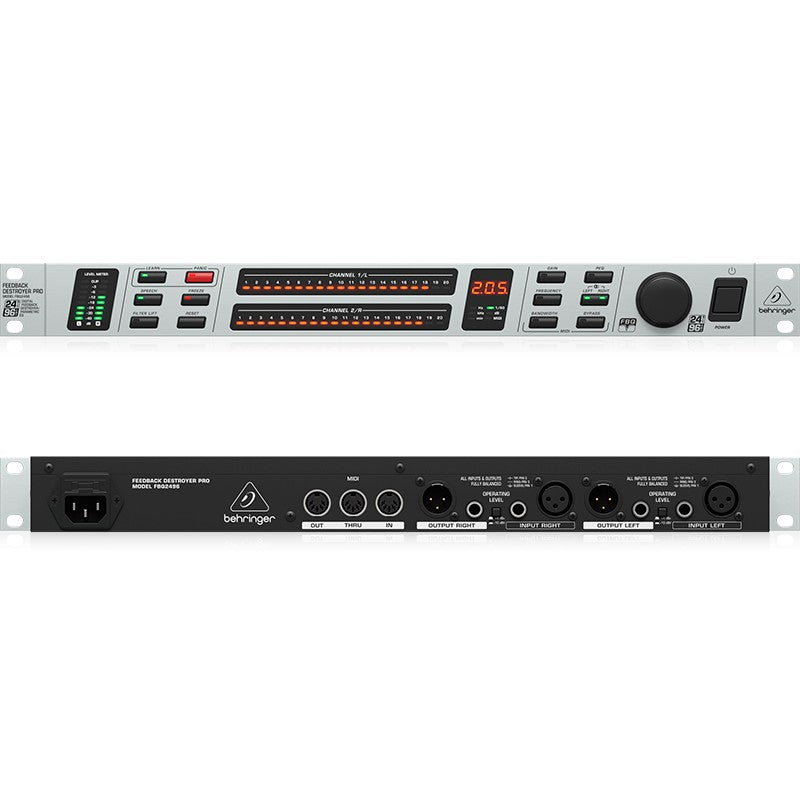 Behringer FBQ2496 - Supresor de Frecuencias Ultrarrápido